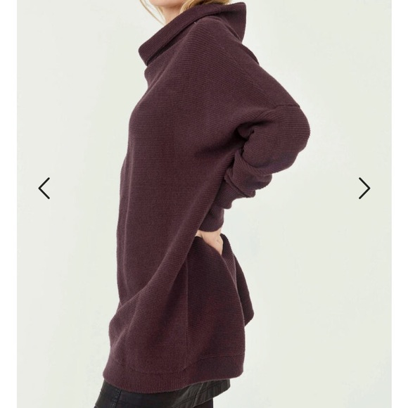 Free People Sweaters - NWT Free People Ottoman Tunic in Black Raisin